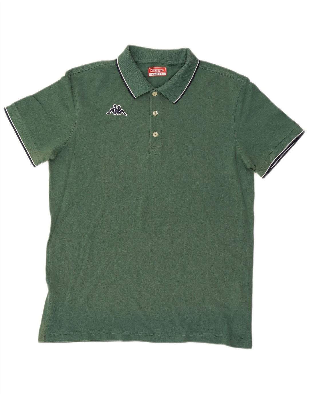 Camisa polo masculina Kappa grande algodão verde