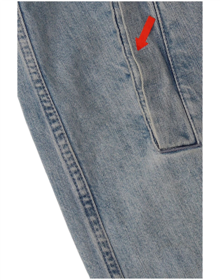 Casaco jeans feminino grande e desgastado Levi's Reino Unido 10 algodão azul pequeno