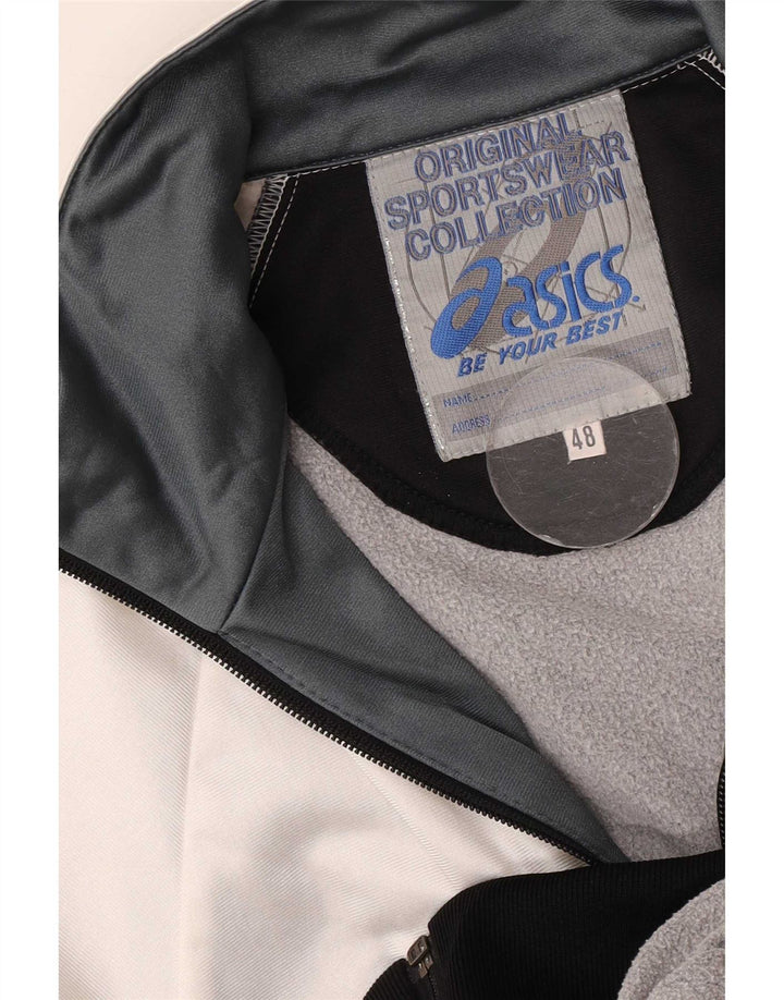 Asics Mens Graphic Tracksuit Top Jacket IT 48 Medium Black Colourblock