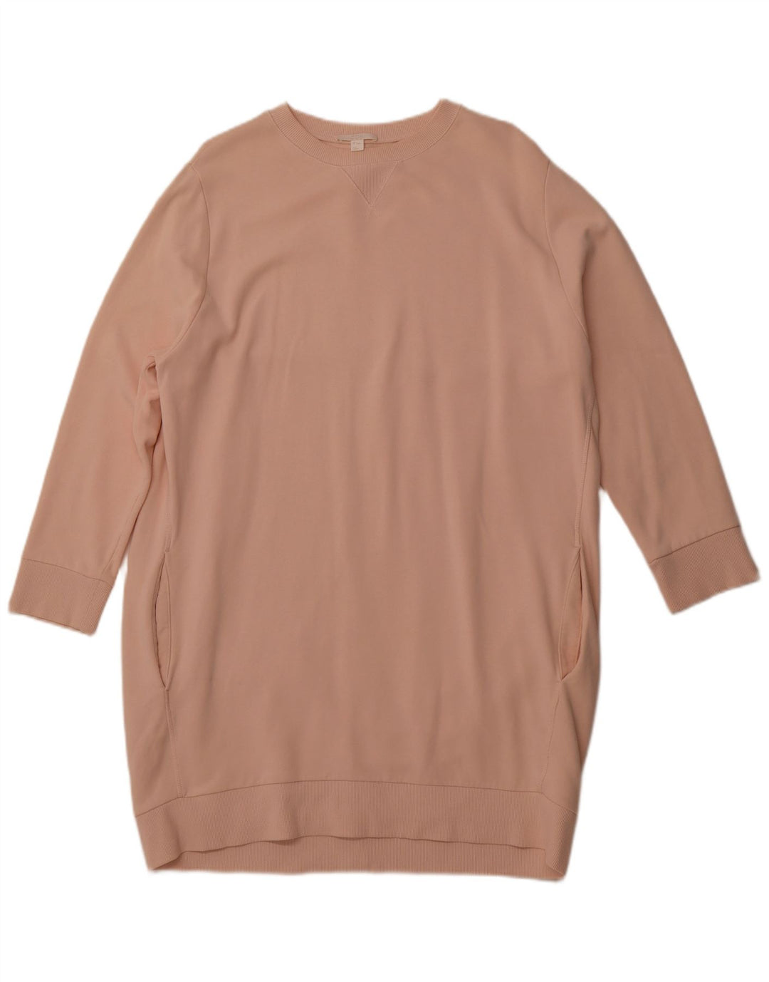 Vestido feminino oversized COS Reino Unido 14 algodão rosa médio
