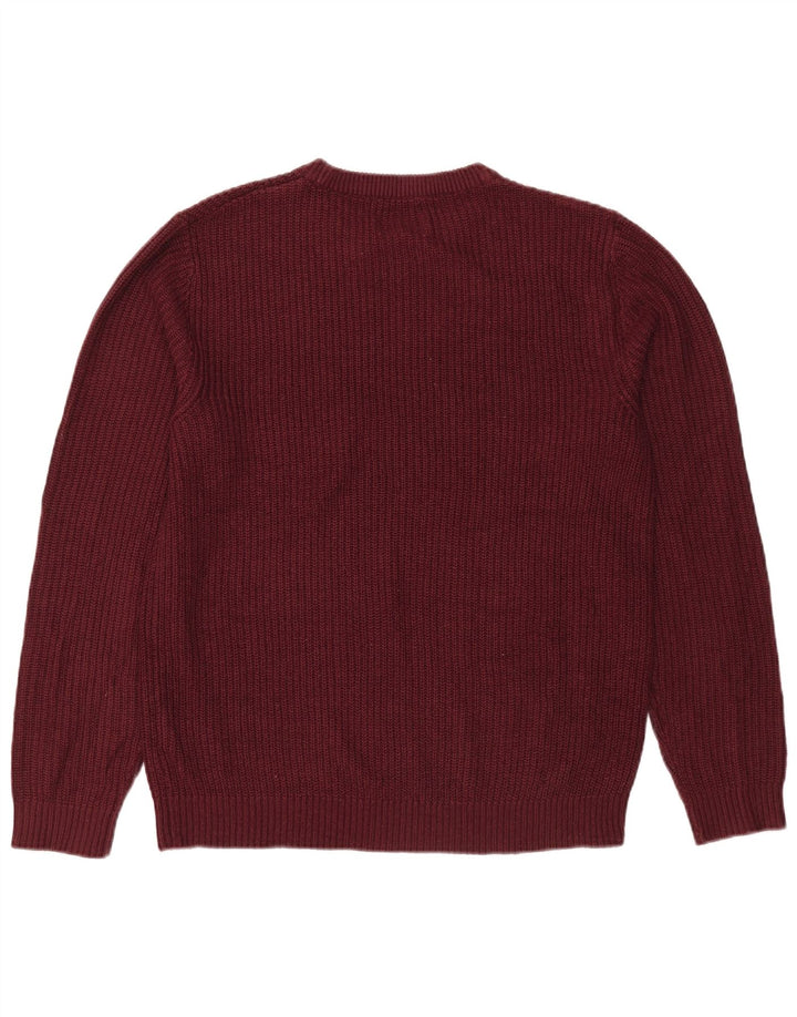 Suéter masculino Jack & Jones com gola redonda, acrílico médio vinho