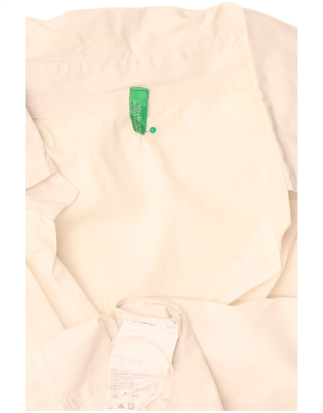 Pulôver feminino Benetton UK 16 grande algodão branco