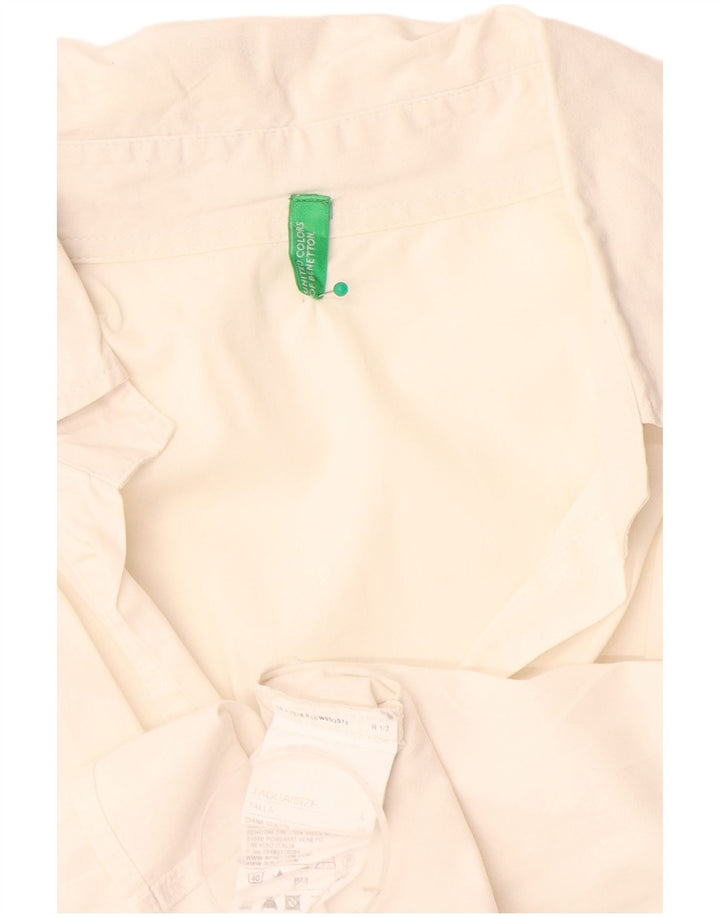 Pulôver feminino Benetton UK 16 grande algodão branco