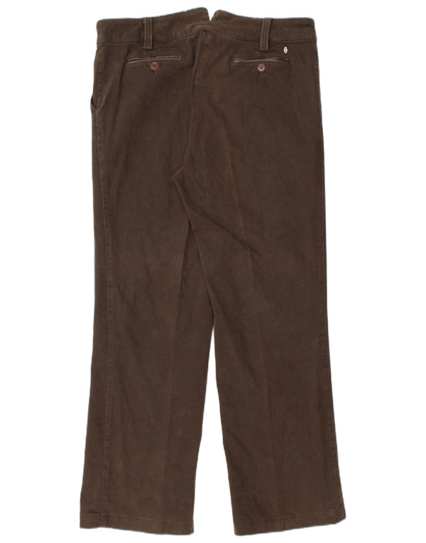 Calça Chino Reta Masculina Conte of Florence IT 50 Grande W34 L30 Marrom