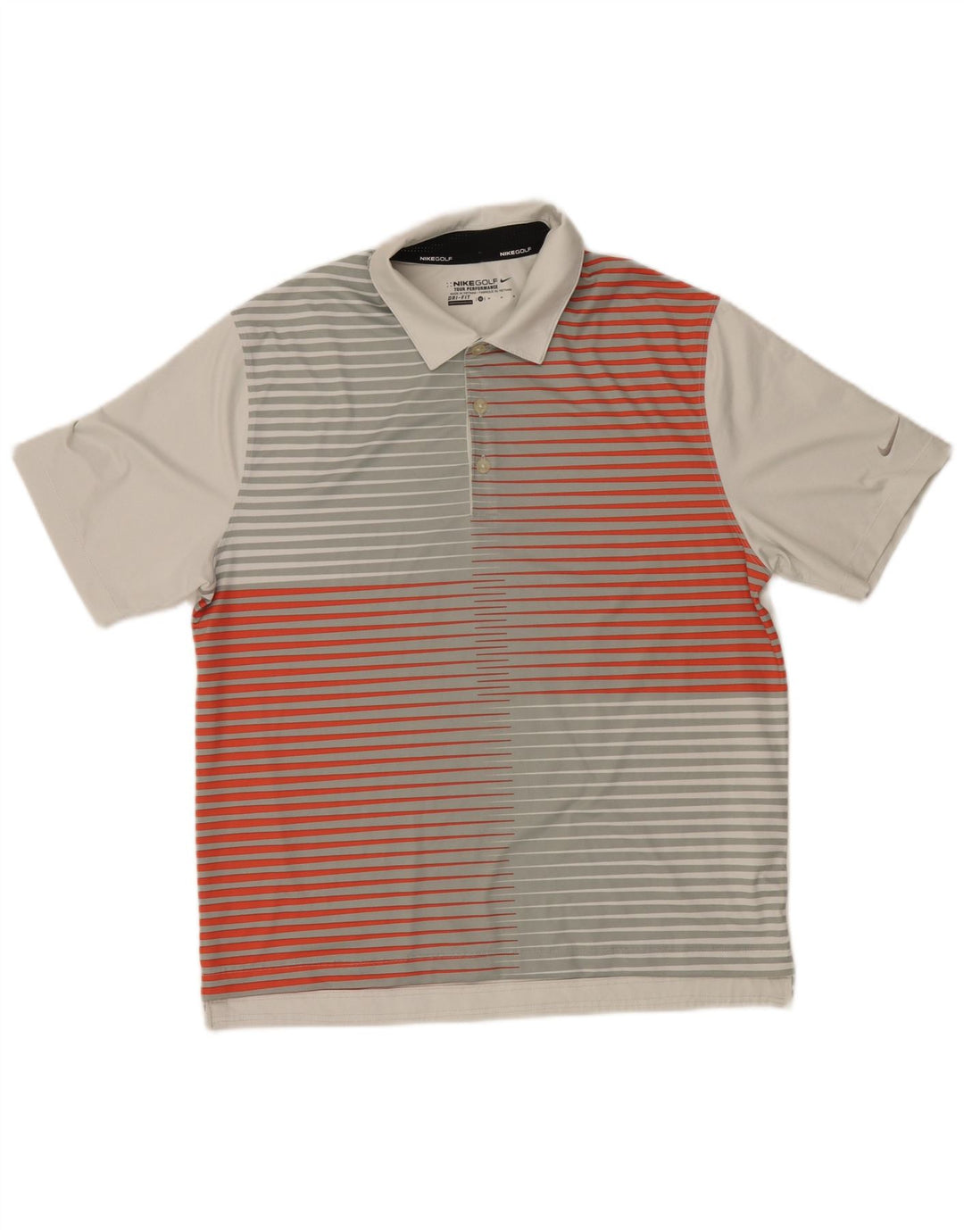 Camisa polo masculina Nike Dri Fit listrada cinza médio