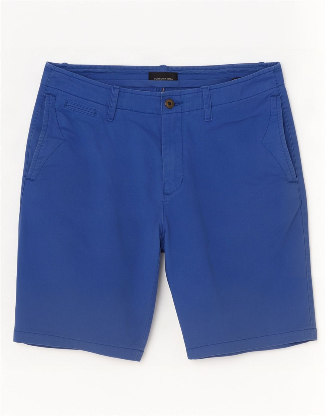 Scotch & Soda Mens Chino Shorts W30 Algodão Azul Médio