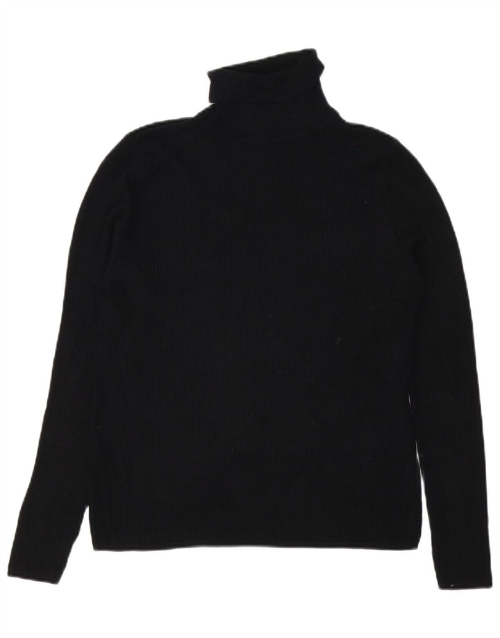 Suéter feminino Marks & Spencer com gola redonda Reino Unido 14 viscose preta média
