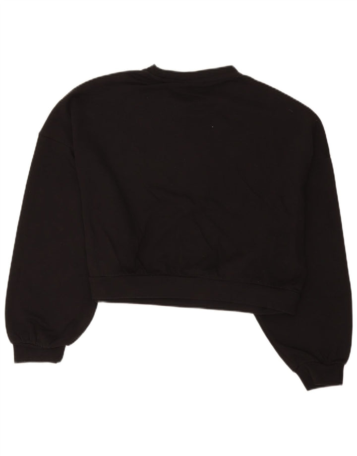 Suéter feminino Ellesse Crop Graphic Oversized Reino Unido 14 Médio Preto