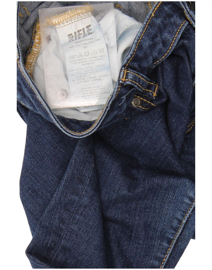 RIFLE Jeans Slim Feminino W30 L29 Azul Marinho Algodão