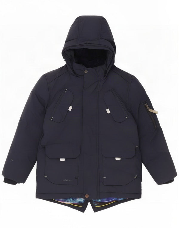 Ted Baker Boys Jaqueta acolchoada com capuz 6-7 anos Nylon azul marinho