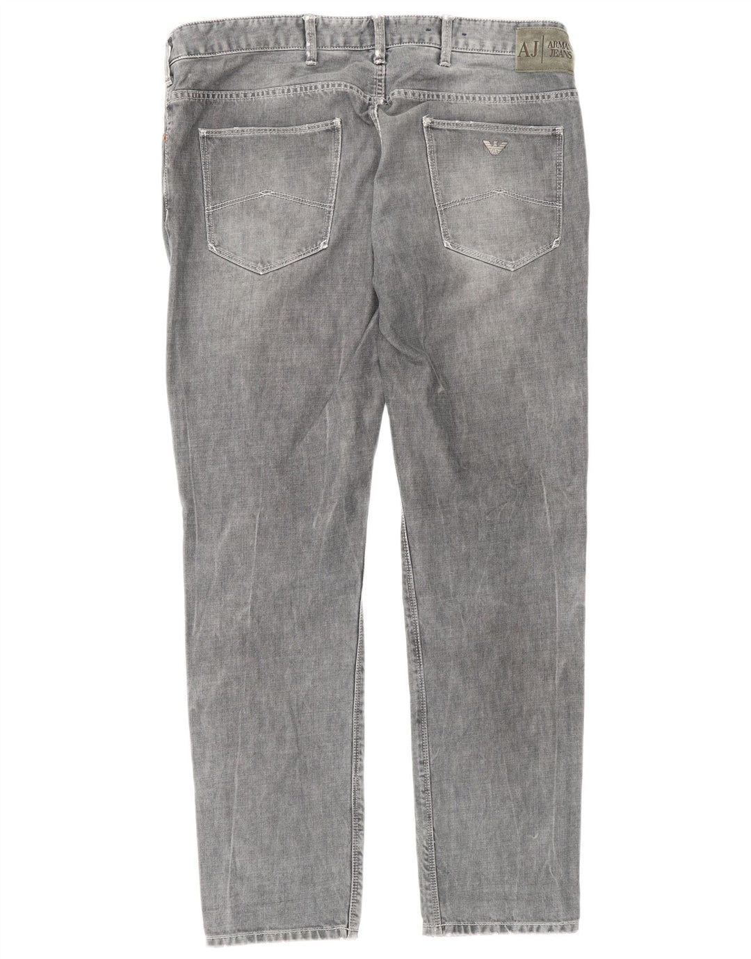 Armani Mens Slim Jeans W36 L32 Cinza Algodão