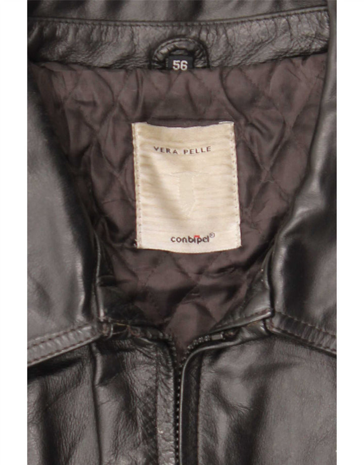 Jaqueta de couro masculina Conbipel IT 56 2XL preta