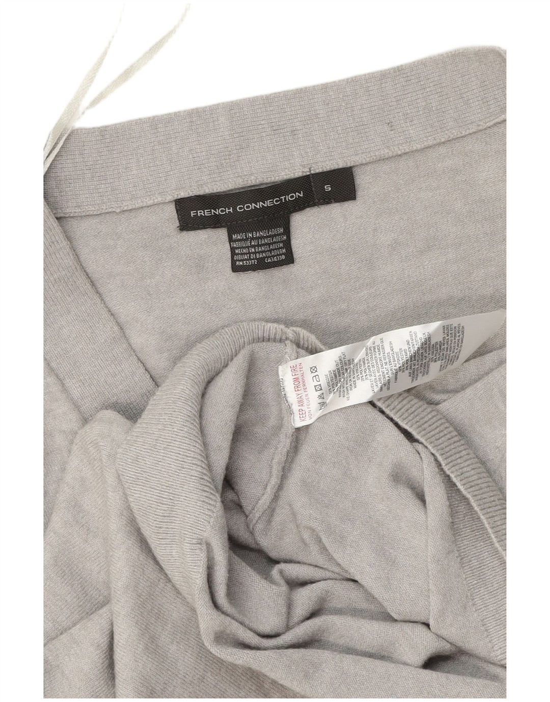 Suéter cardigan feminino cropped French Connection UK 10 pequeno cinza