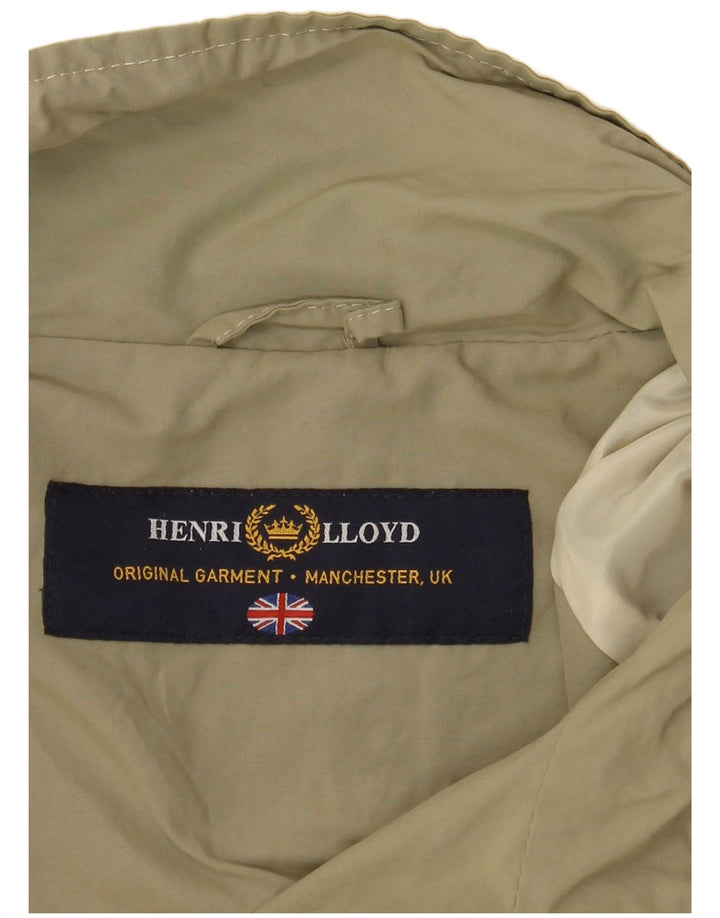 Jaqueta bomber masculina Henri Lloyd Reino Unido 40 grande bloco colorido cáqui
