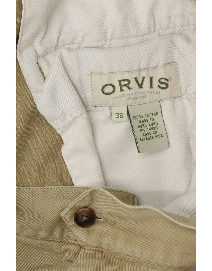 Shorts cargo masculino Orvis W38 XL algodão cáqui