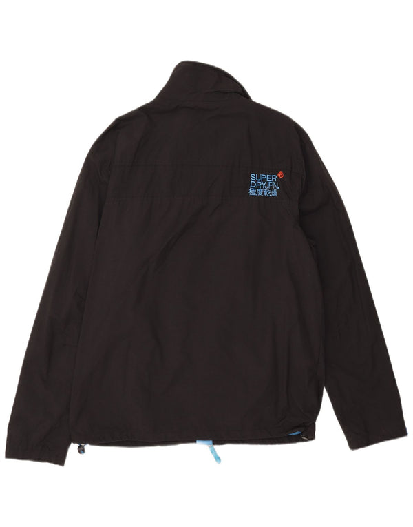 Jaqueta de chuva masculina Superdry The Windhiker Reino Unido 44 2XL preto nylon