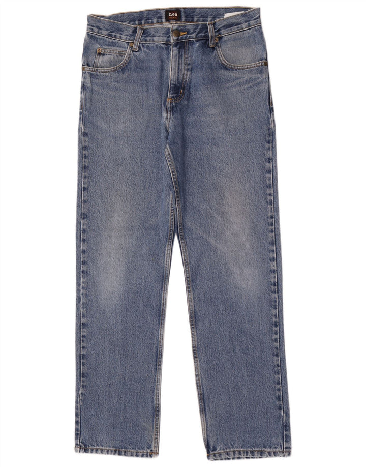 Lee Mens Straight Jeans W32 L30 Azul Algodão