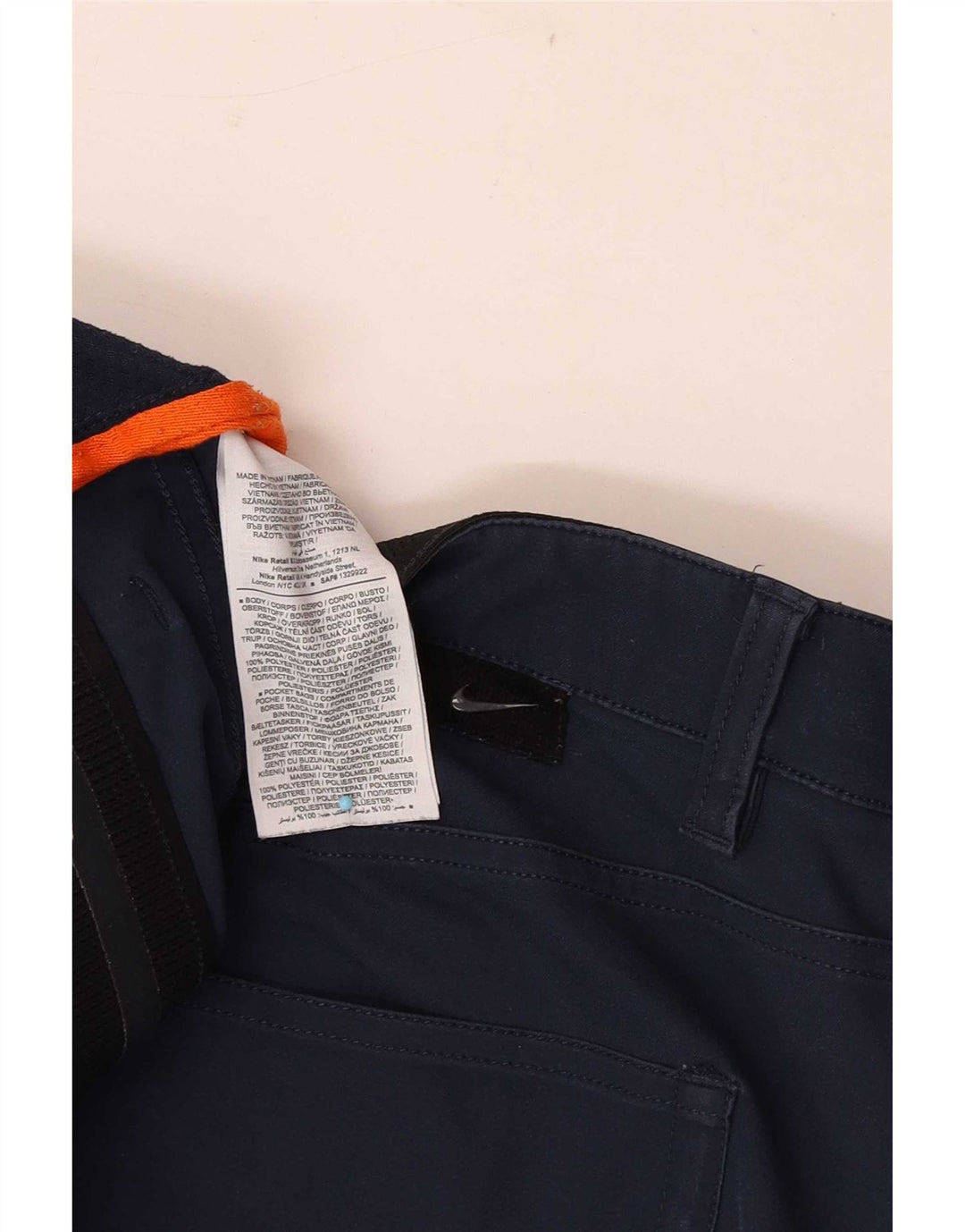 Calça casual reta masculina Nike W36 L27 poliéster azul marinho