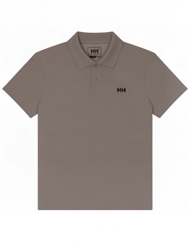 Camisa polo masculina Helly Hansen pequena cinza nylon