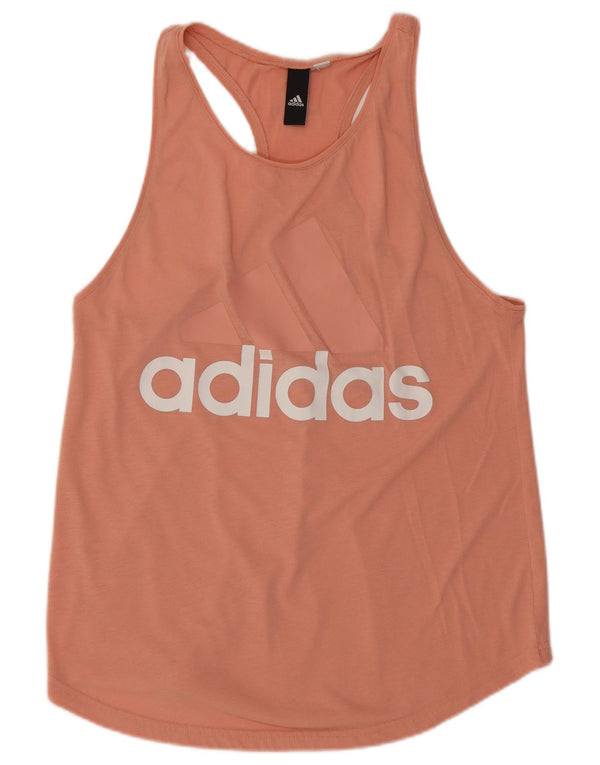 Adidas Womens Graphic Vest Top UK 12 Médio Rosa
