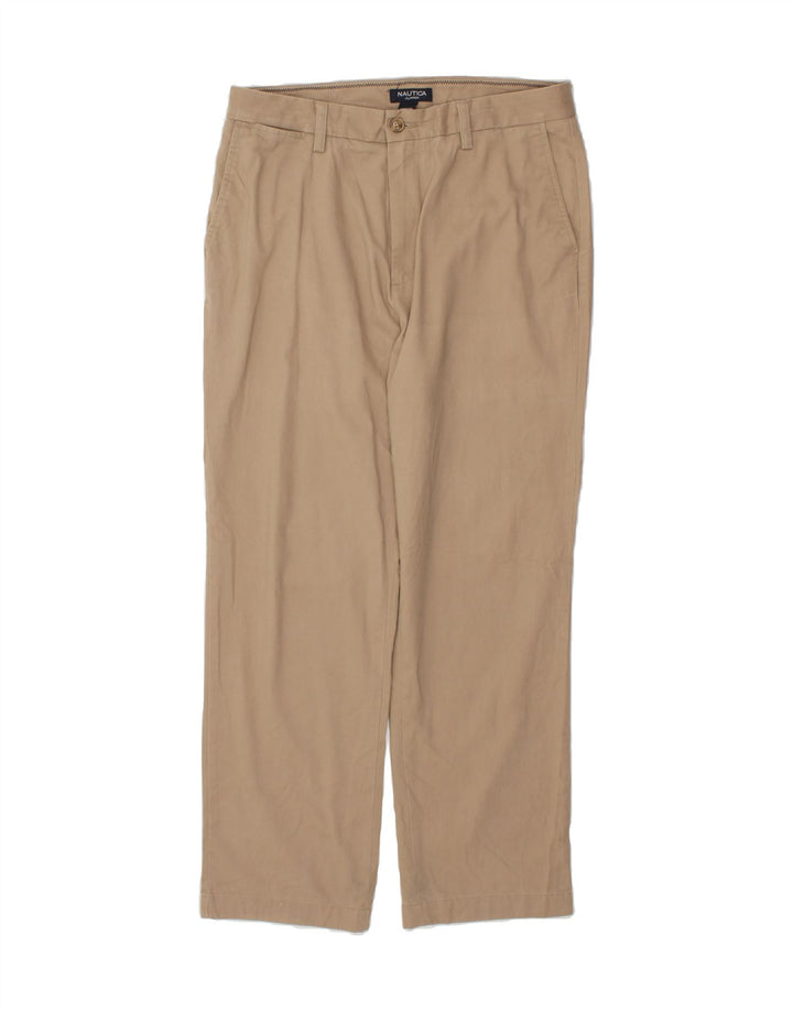 NAUTICA Mens Clipper Straight Chino Trousers W33 L30  Beige Cotton Vintage Nautica and Second-Hand Nautica from Messina Hembry 