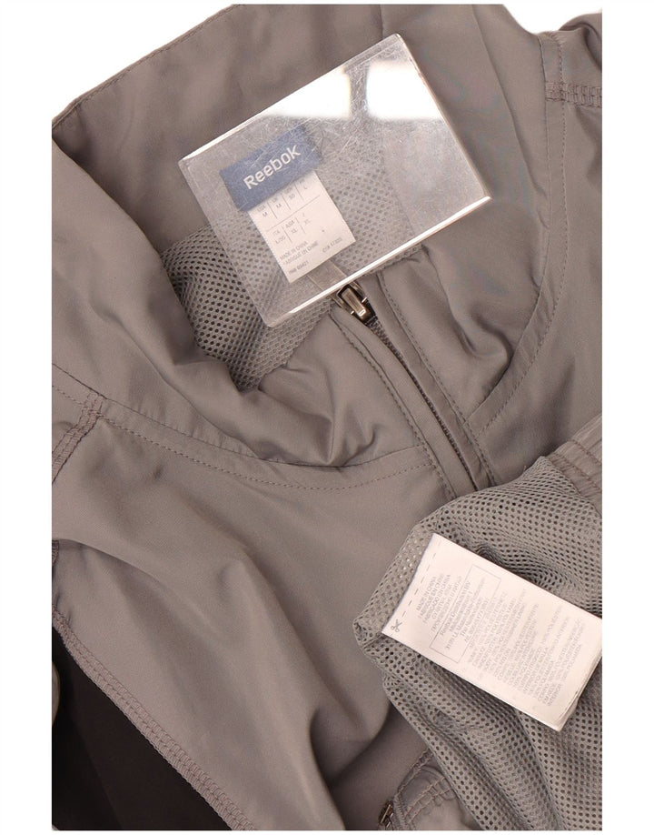 Reebok Mens Tracksuit Top Jacket Médio Cinza Colourblock Poliéster