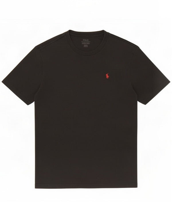 Polo Ralph Lauren Boys T-Shirt Top 14-15 Anos Grande Algodão Preto
