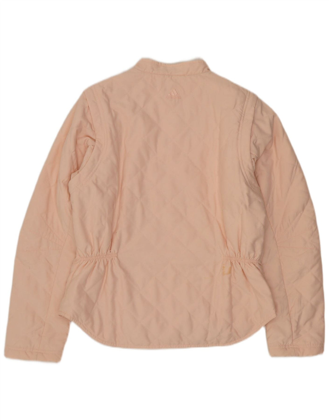 Jaqueta acolchoada feminina Adidas UK 14 poliéster rosa médio