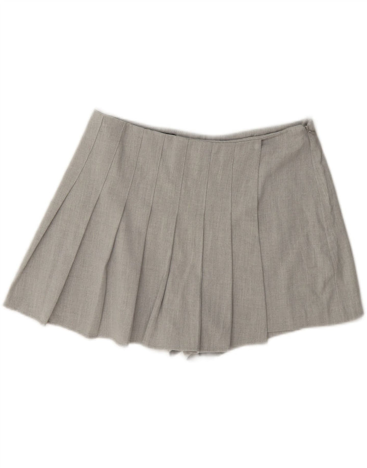 Zara Womens Skort Mini Saia Médio W28 Cinza