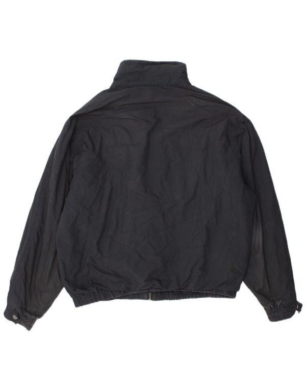 Zara Mens Bomber Jacket UK 40 Grande Poliéster Azul Marinho