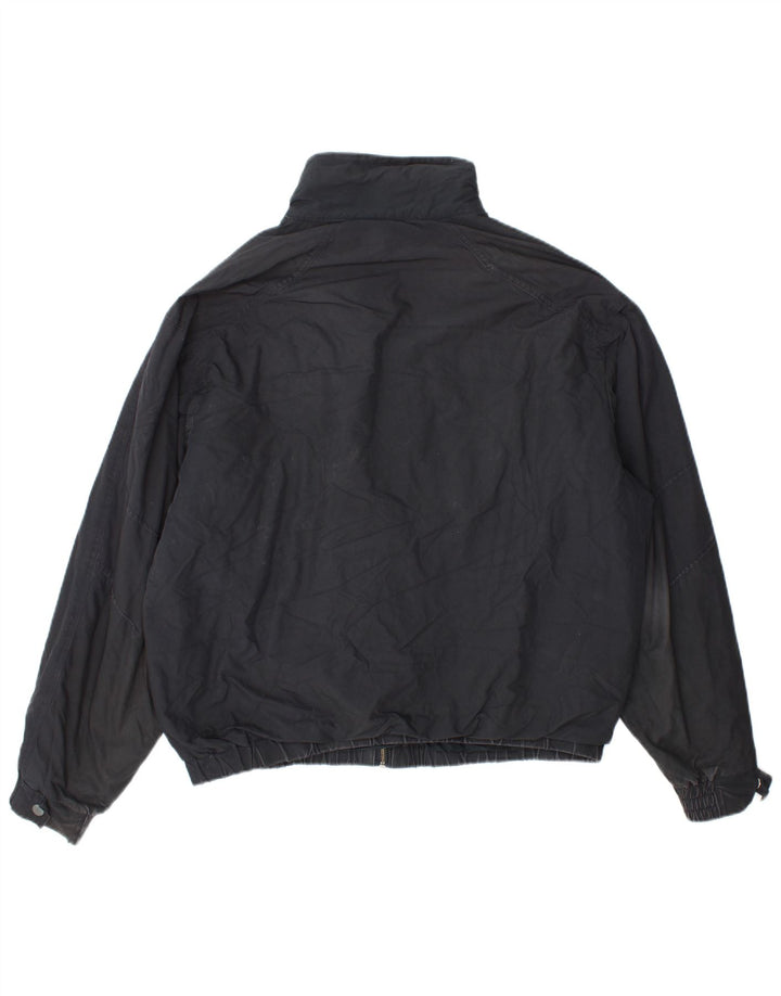 Zara Mens Bomber Jacket UK 40 Grande Poliéster Azul Marinho