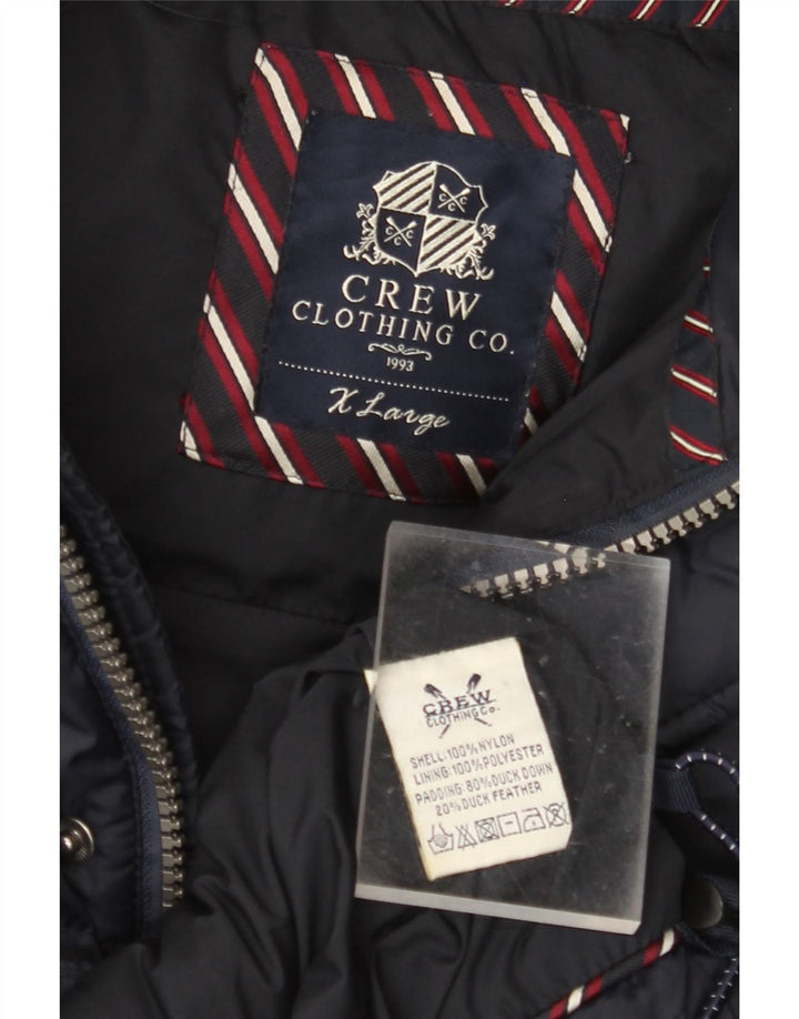 CREW CLOTHING Colete masculino acolchoado UK 42 XL azul marinho nylon