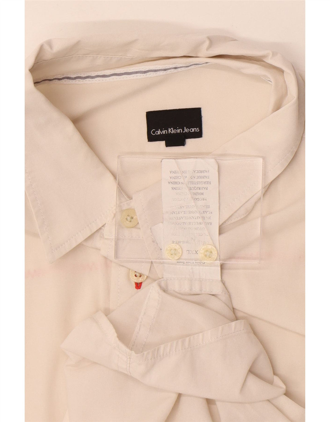 Camisa masculina Calvin Klein Jeans 2XL algodão branco