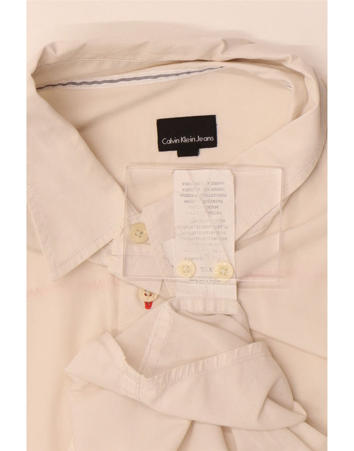 Camisa masculina Calvin Klein Jeans 2XL algodão branco