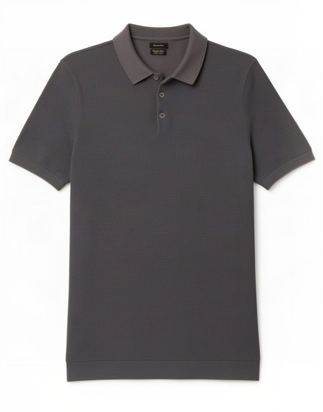 Camisa polo masculina Massimo Dutti algodão cinza médio