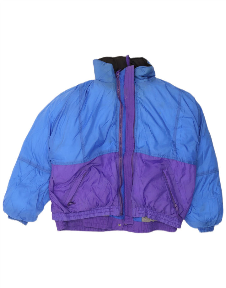 Jaqueta feminina acolchoada com capuz grande Eddie Bauer Reino Unido 16 grande roxa