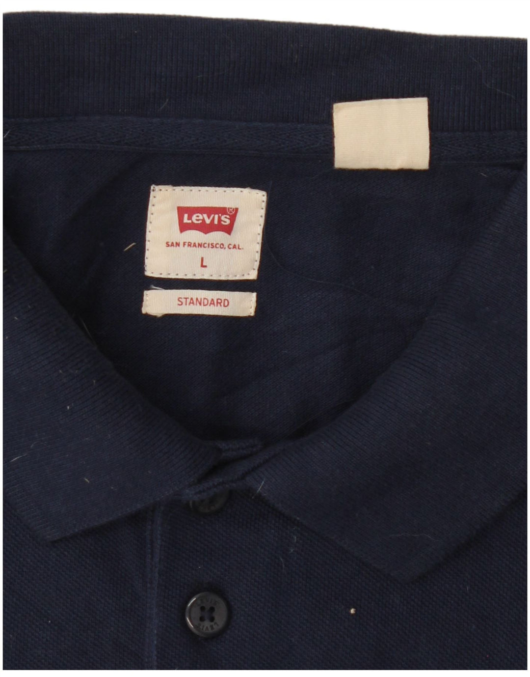 Camisa polo masculina Levi's Standard Fit grande algodão azul marinho