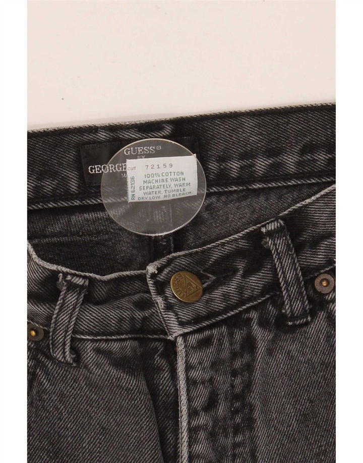 Guess Calça jeans feminina cônica W29 L24 algodão preto