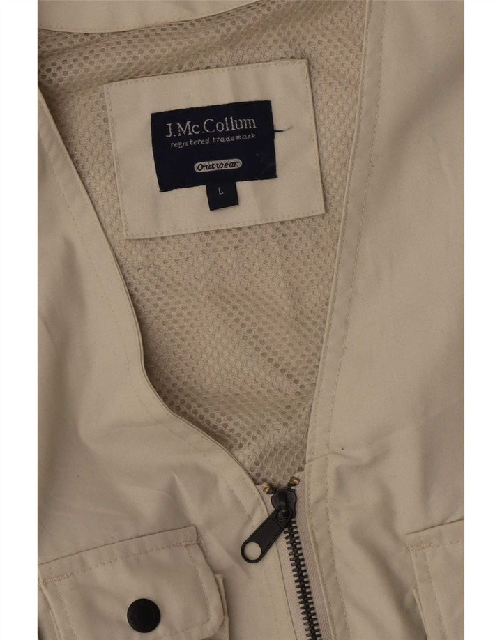 Colete utilitário masculino vintage UK 40 grande bege