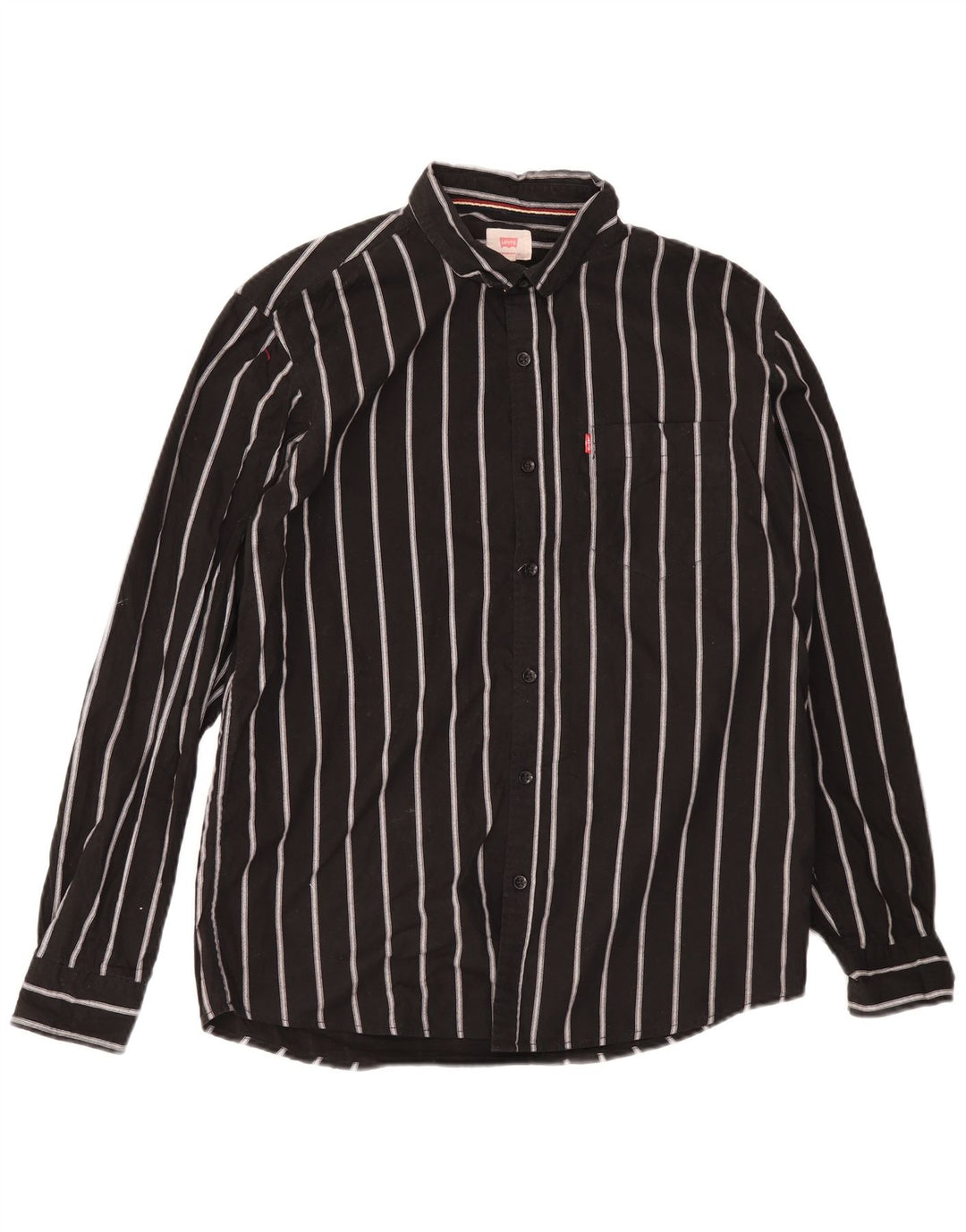 Camisa Levi's Masculina Slim Fit 2XL Listrada Preta