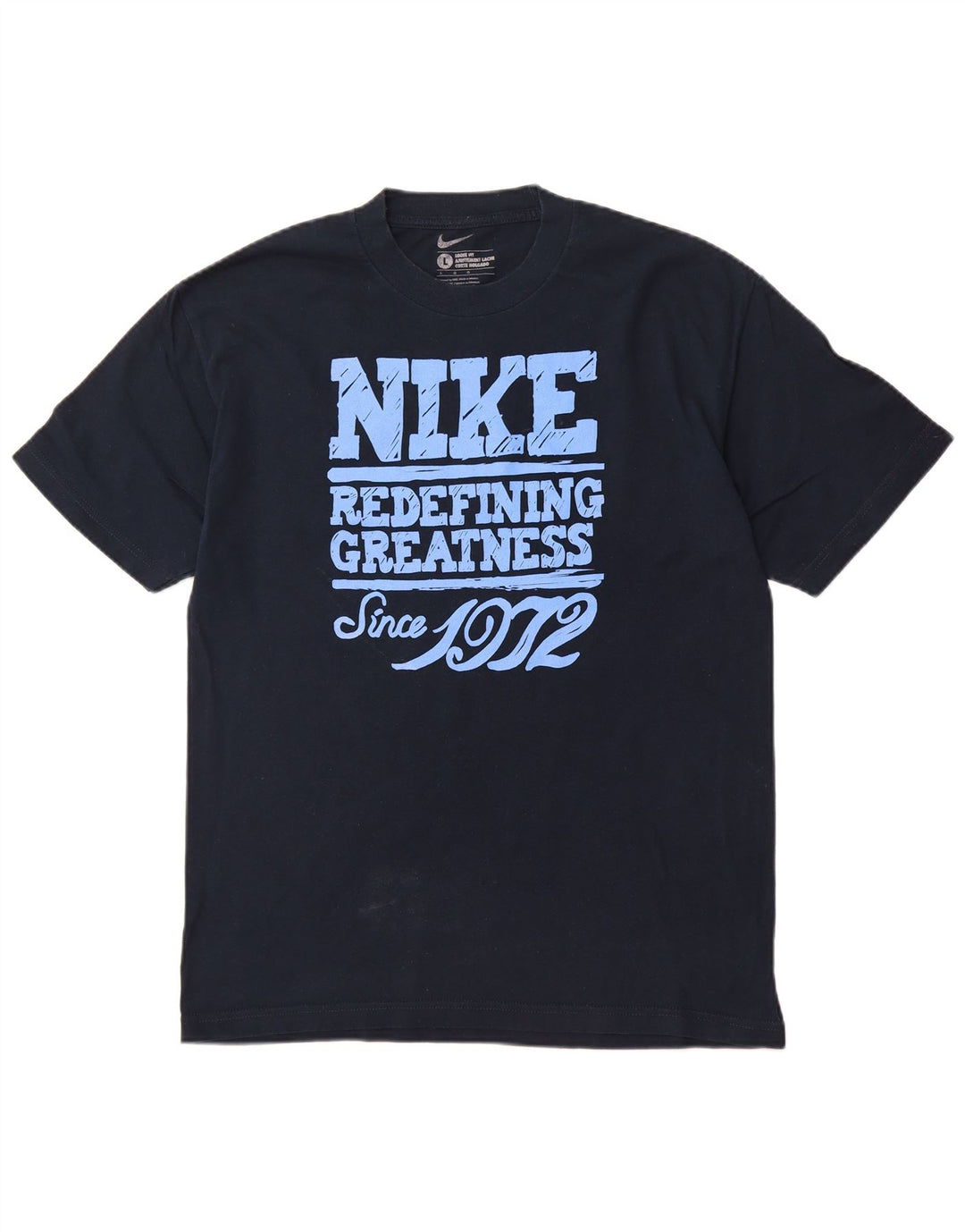 Camiseta masculina NIKE Loose Fit Graphic Top grande algodão azul marinho