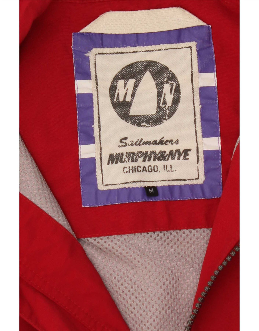 Jaqueta de chuva masculina Murphy & Nye UK 38 poliéster vermelho médio