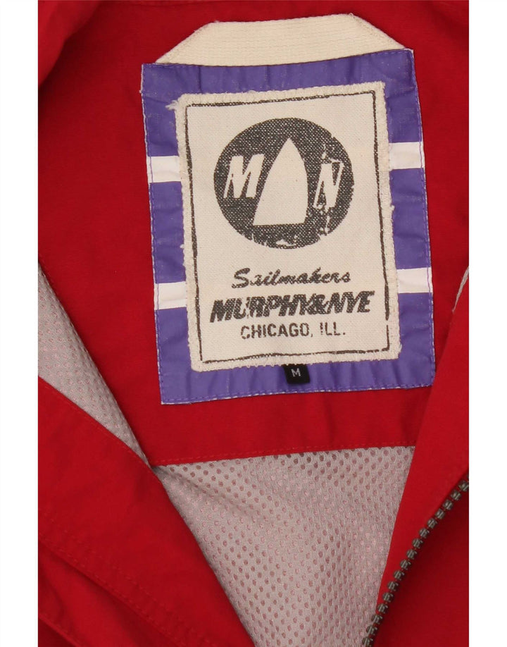 Jaqueta de chuva masculina Murphy & Nye UK 38 poliéster vermelho médio