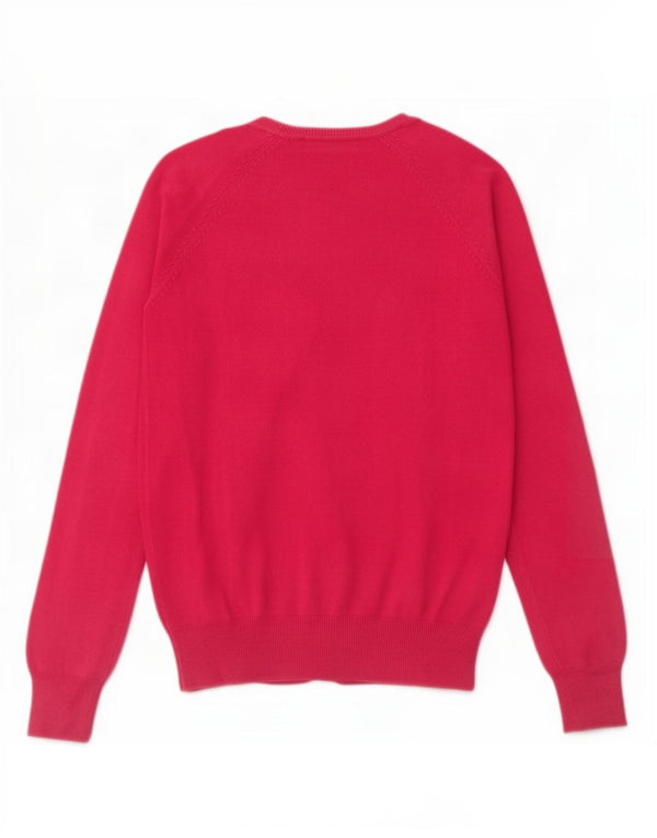 Suéter cardigã feminino Zara Reino Unido 12 algodão rosa médio