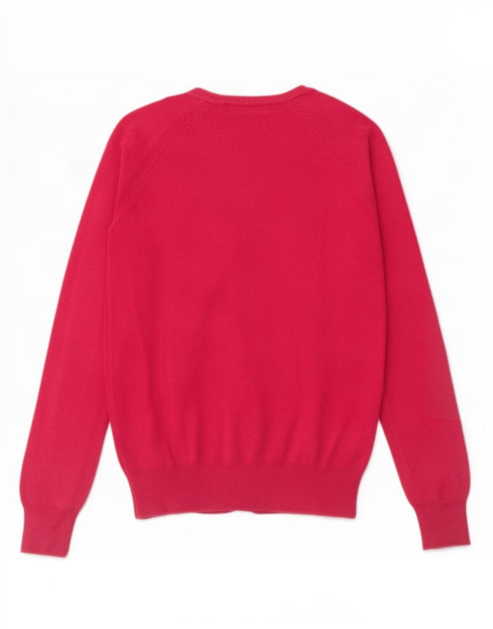 Suéter cardigã feminino Zara Reino Unido 12 algodão rosa médio