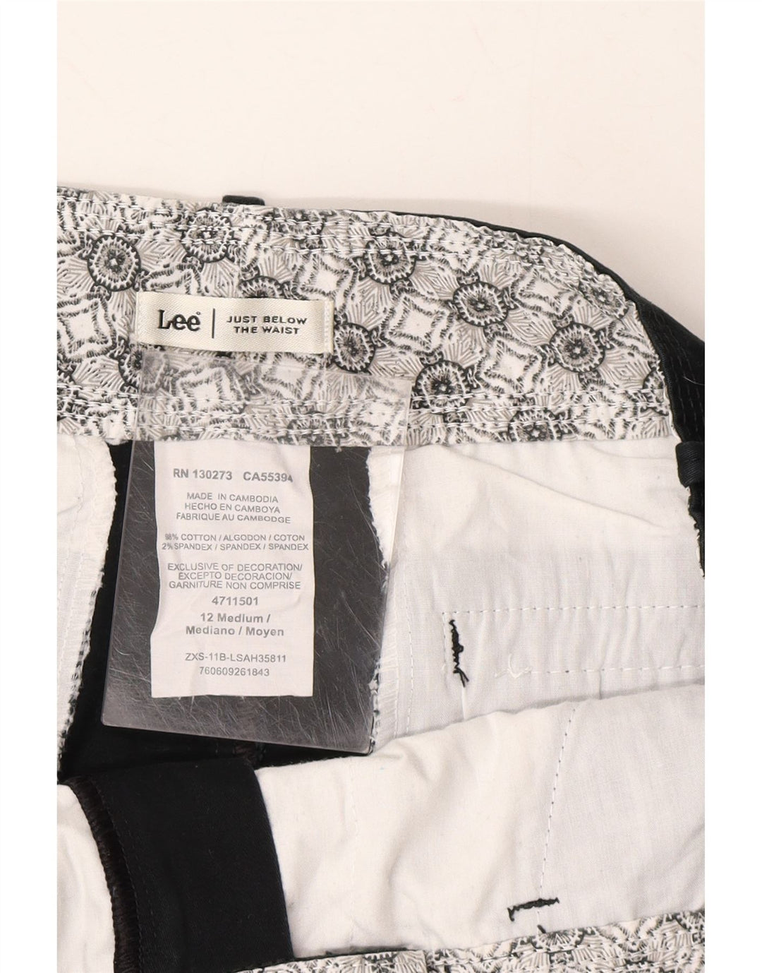 LEE Womens Chino Shorts US 12 Large W32  Black Cotton Vintage Lee and Second-Hand Lee from Messina Hembry 