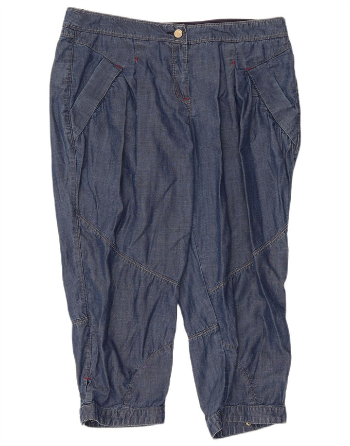 Calça Capri Reta Feminina TRUSSARDI W31 L21 Azul Lyocell