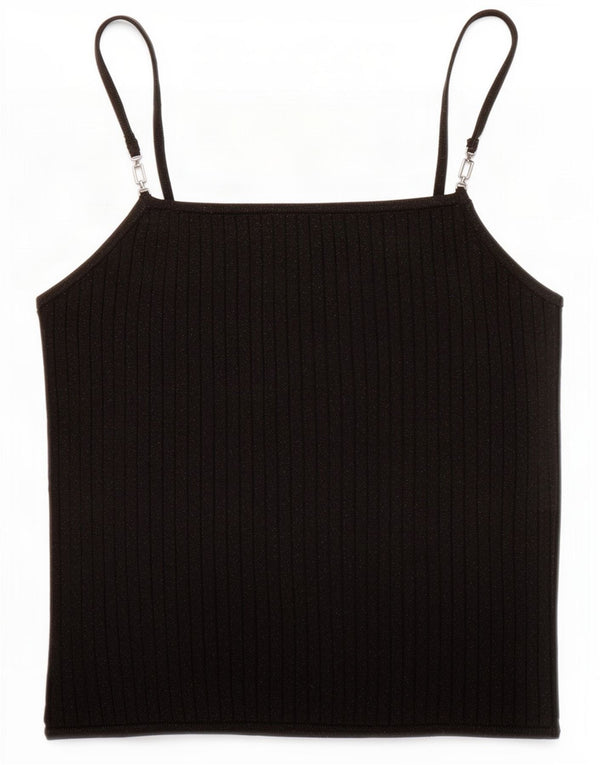 Zara Womens Cami Top UK 12 Viscose manchada preta média
