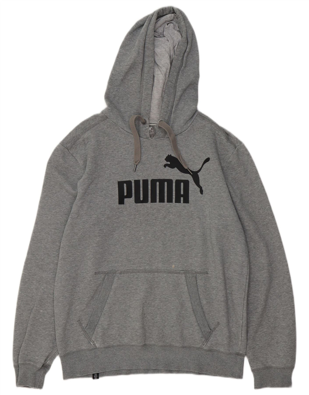 PUMA Mens Graphic Hoodie Jumper Médio Algodão Cinza