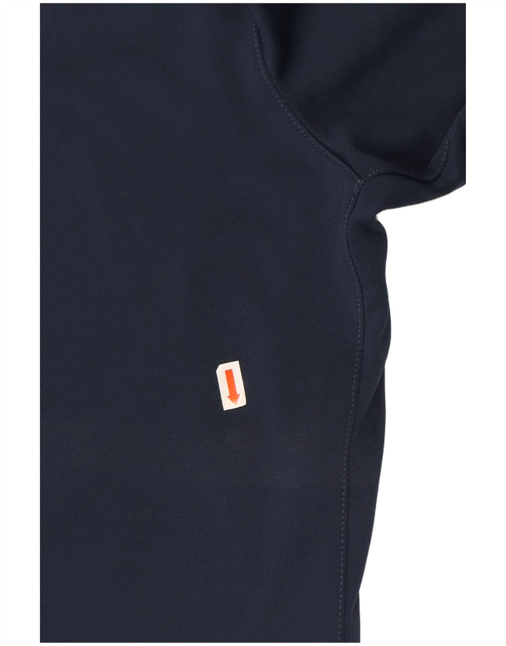 NIKE Masculino Dri Fit Zip Neck Pullover Treino Top Grande Azul Marinho